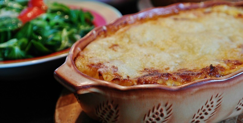 Cervasi-traditional-lasagna-recipe Lasagna baked in casserole dish
